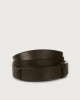 Orciani Frog embossed leather Nobuckle belt Embossed leather Chocolate