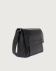 Orciani Micron dollar leather messenger bag Grained leather Black