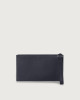 Orciani Micron leather pouch with wristband Navy