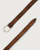 Orciani Wax leather belt Leather Chocolate