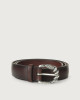 Orciani Bull Soft A leather belt 3 cm Leather Chocolate