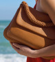 Orciani Diana Sense Scooby Large leather shoulder bag with strap Leather Cognac