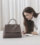 Sveva Soft Midi leather shoulder bag with shoulder strap