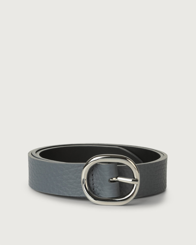 Orciani Soft leather belt 3 cm Leather Blue