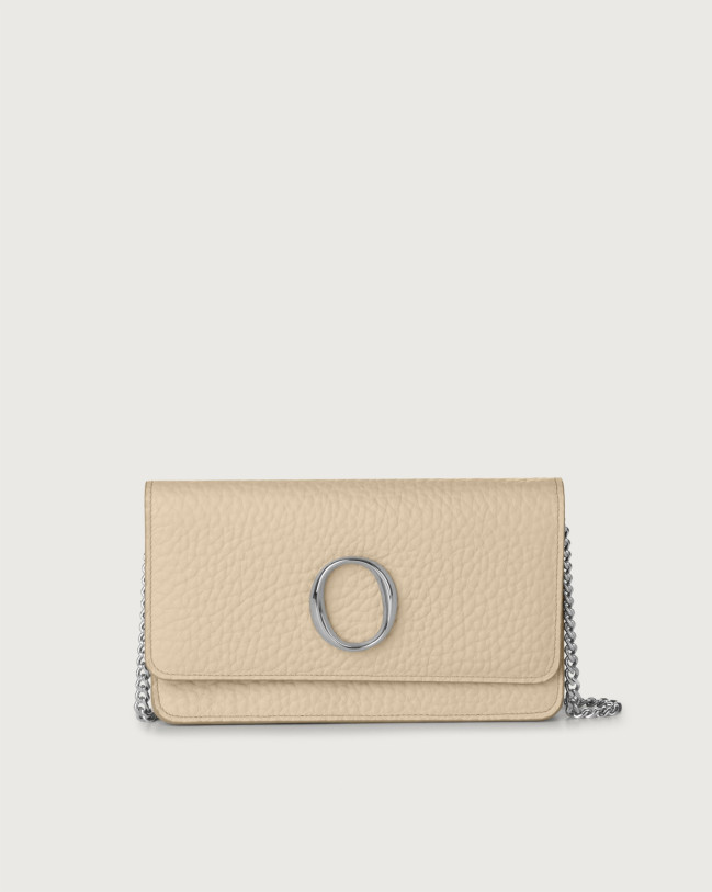 Orciani Soft leather pochette with RFID Leather Sand