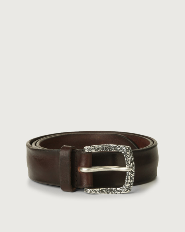 Orciani Bull Soft A leather belt Leather Chocolate