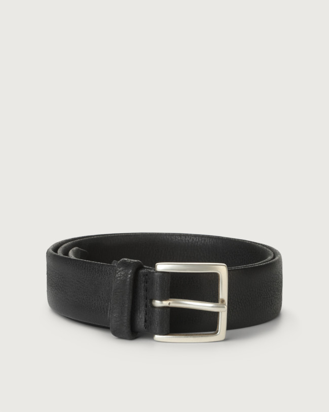 Orciani Chevrette nabuck leather belt Nubuck Black