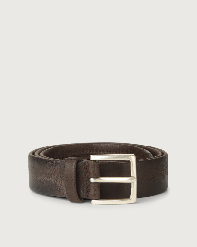 Orciani Chevrette nabuck leather belt Nubuck Chocolate