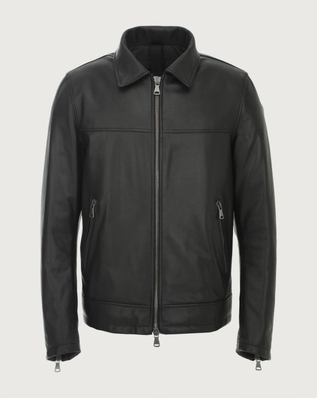 Orciani Nappa leather jacket Leather Black