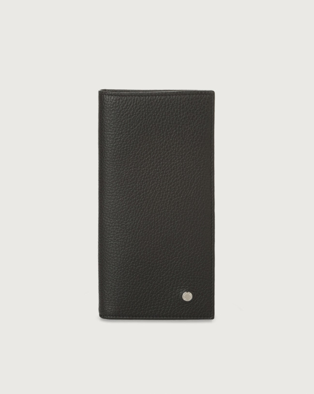 Orciani Micron leather vertical wallet Black