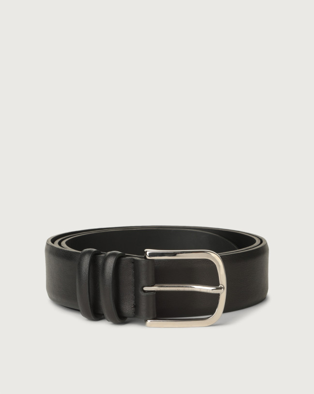 Orciani Bali classic leather belt Leather Black