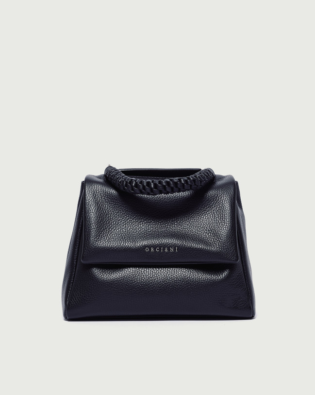Orciani Sveva Sense Scooby Small leather handbag with strap Leather Black