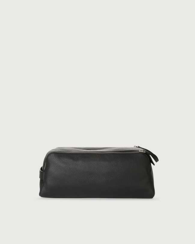 Orciani Micron leather shoe bag Grained leather Black