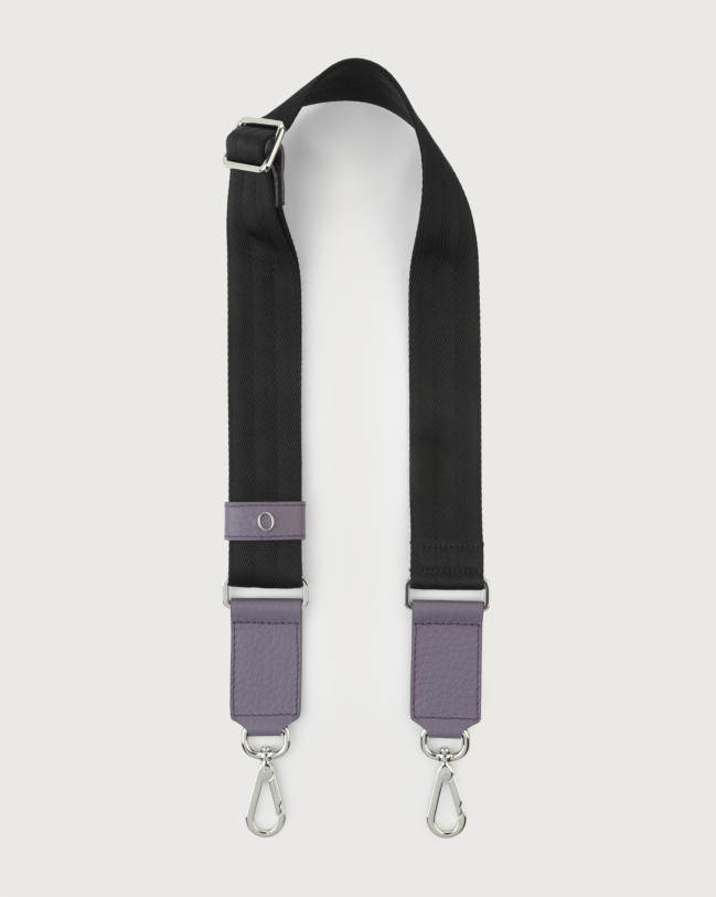 Orciani Soft fabric and leather strap Leather & cotton Lavander