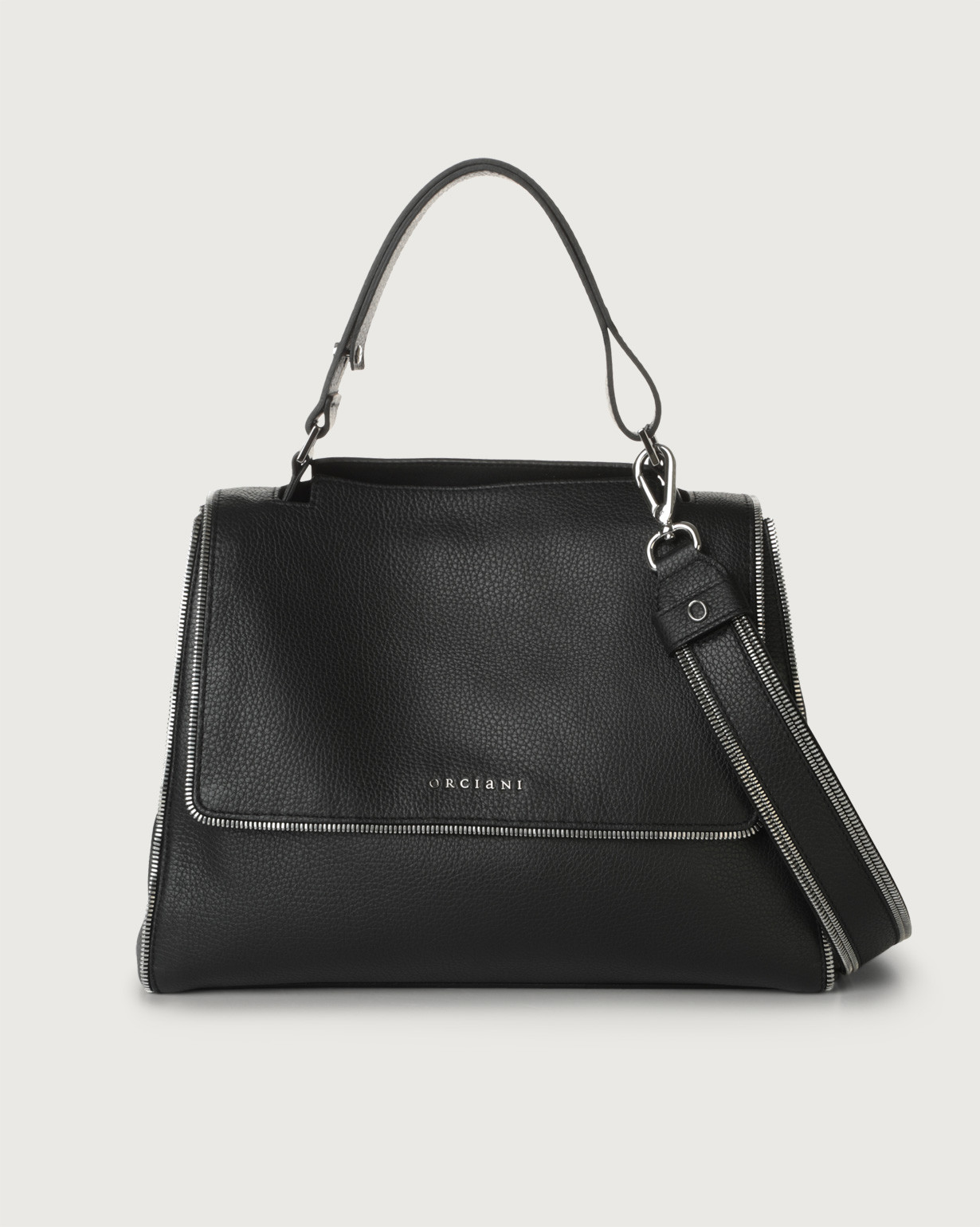 ORCIANI Sveva Flash medium leather shoulder bag with strap color