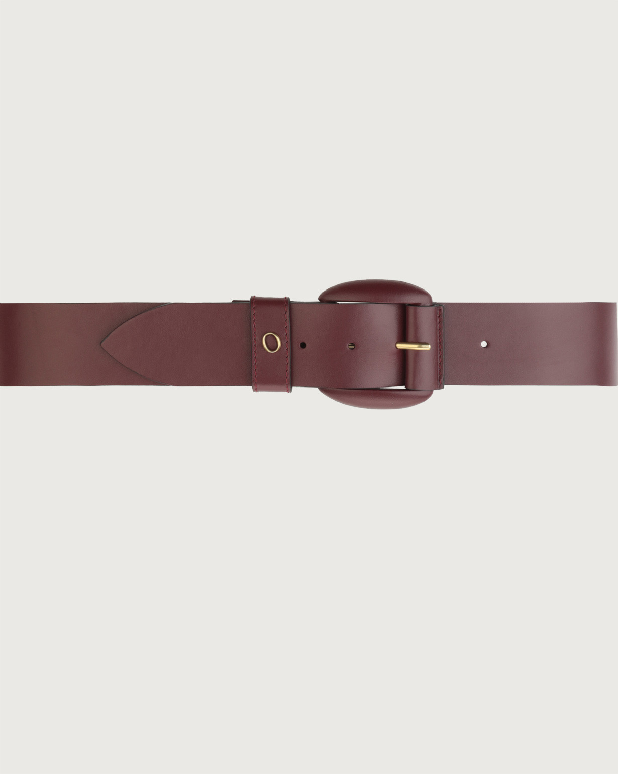 ORCIANI Liberty high-waist leather belt, color Bordeaux