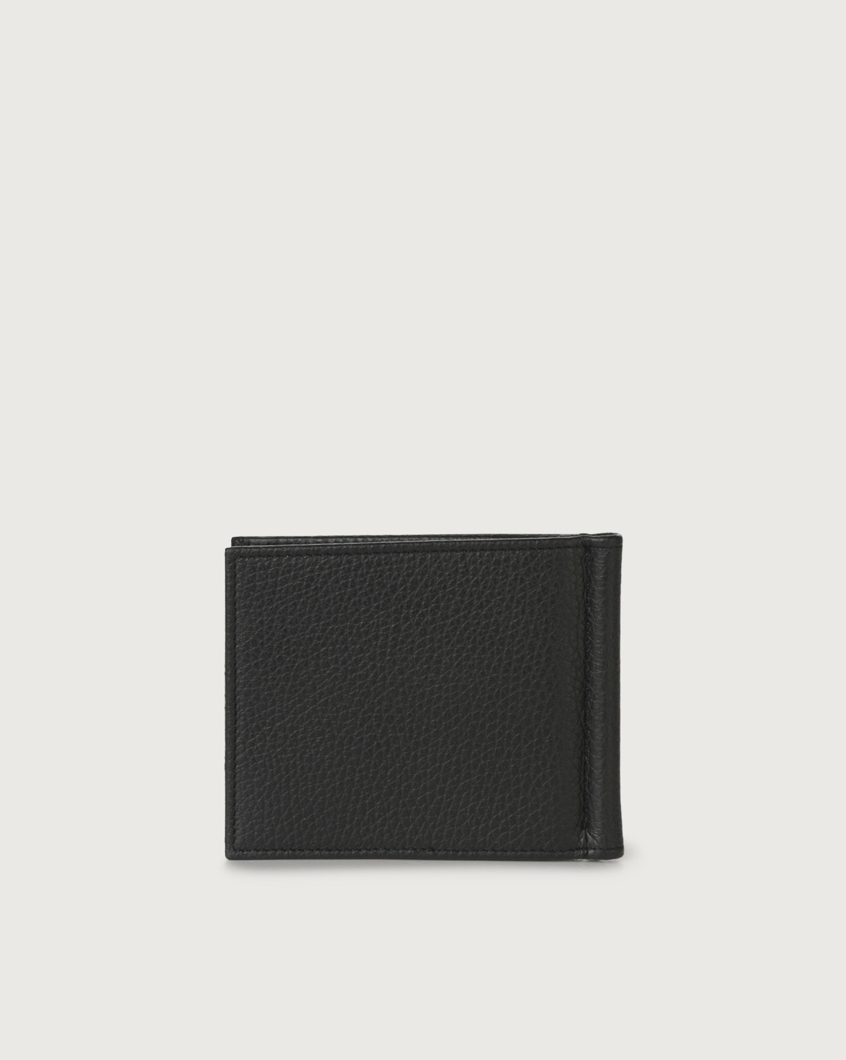 ORCIANI Micron leather wallet with money clip, color Black ORCIANI Micron leather wallet with money clip, color Black