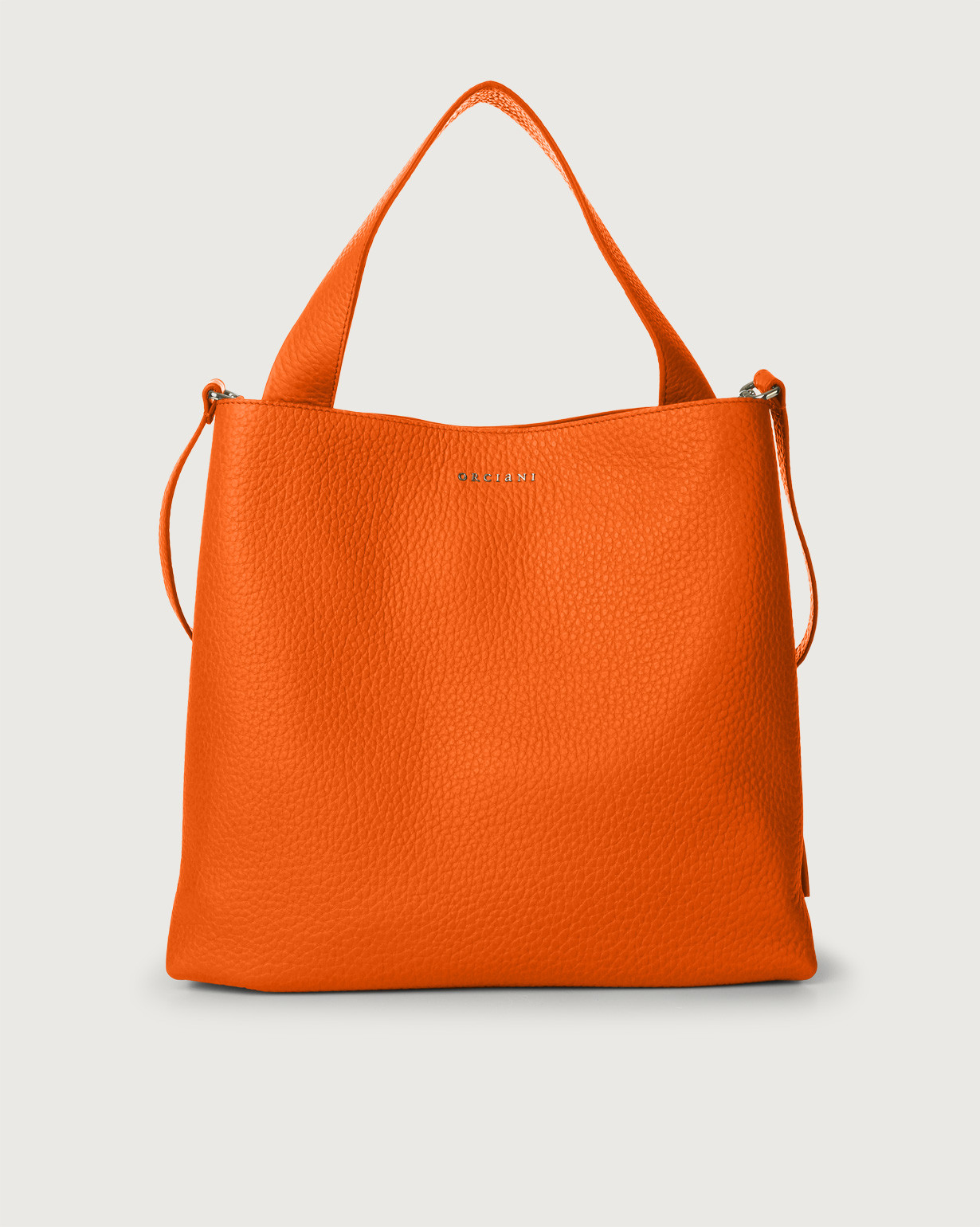 ORCIANI Jackie Soft leather shoulder bag color Orange