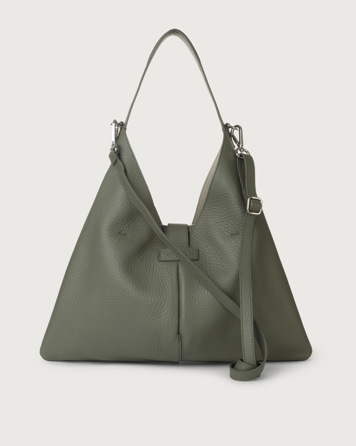 Shoulder Bag Green Leather Handbags Uk ORCIANI Vita Soft Leather