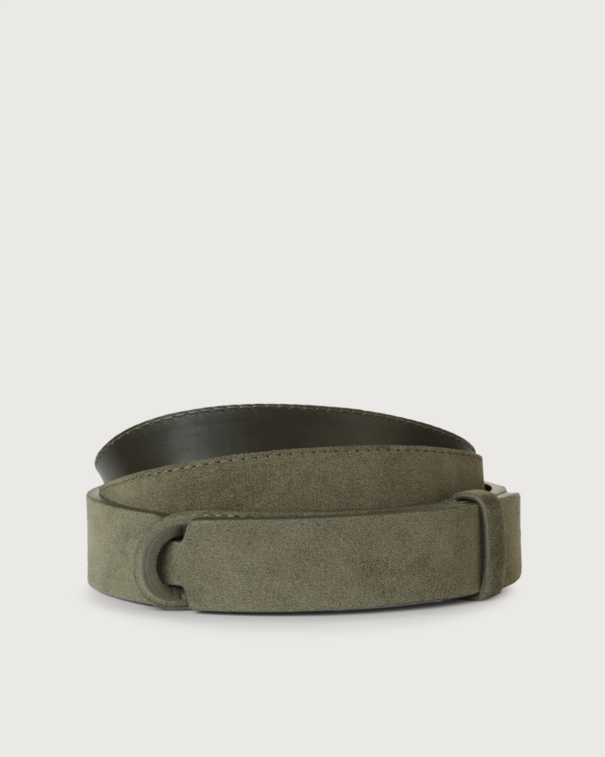 Suede Nobuckle belt