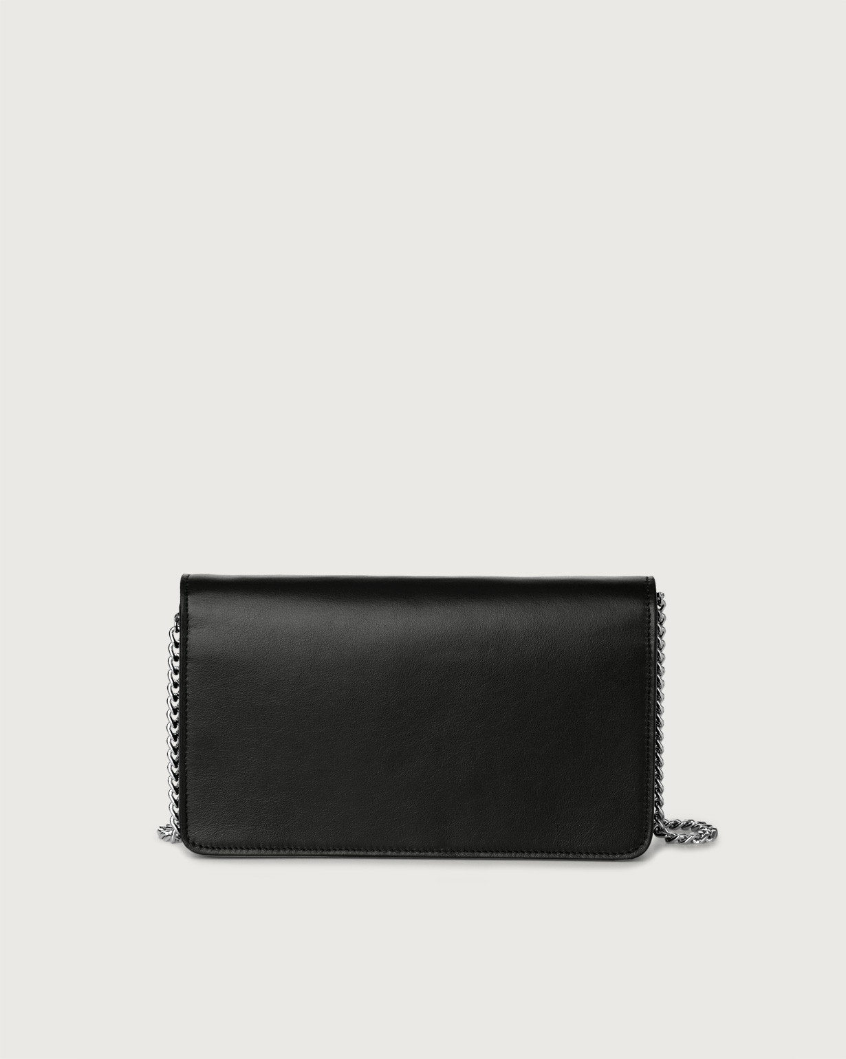 ORCIANI Liberty leather pochette with RFID color Black