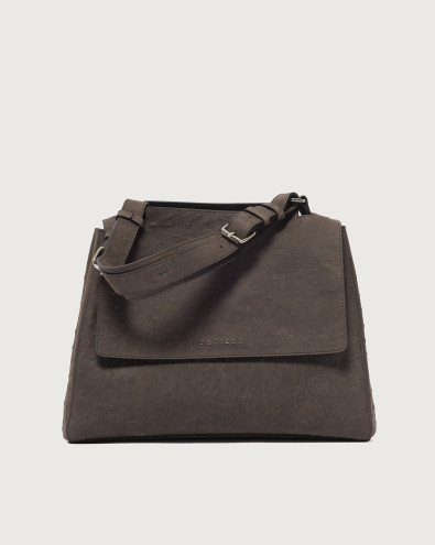Sveva Struzzo Midi leather shoulder bag with strap
