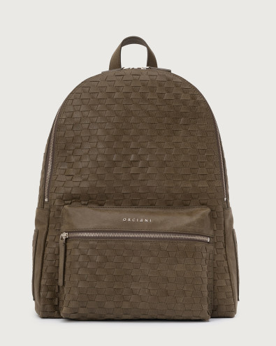 Chevrette Woven leather backpack