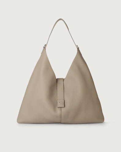 Vita Soft leather shoulder bag with strap