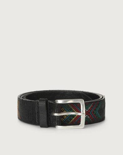 Blade Maya embroidered leather belt