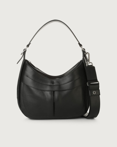 Boyfriend Black Out shoulder leather bag with strap