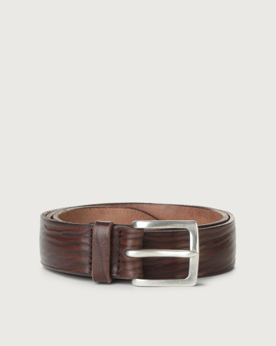 Wave leather belt