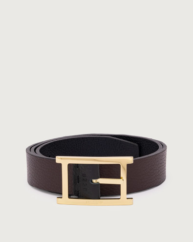 Micron Double B reversible leather belt 3 cm