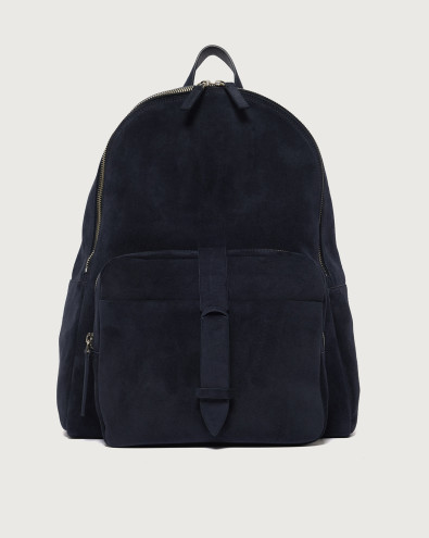 NoBuckle Peach suede leather backpack