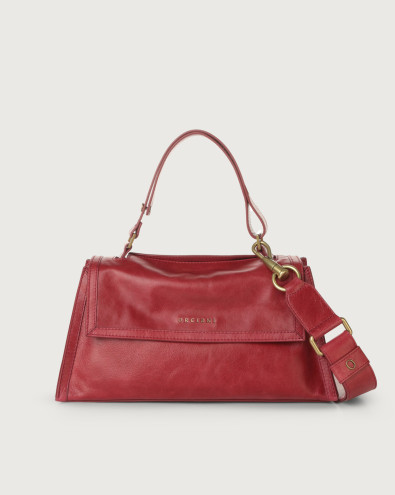 Sveva Longuette Notturno leather handbag with strap