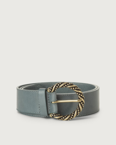 Notturno leather belt 4 cm