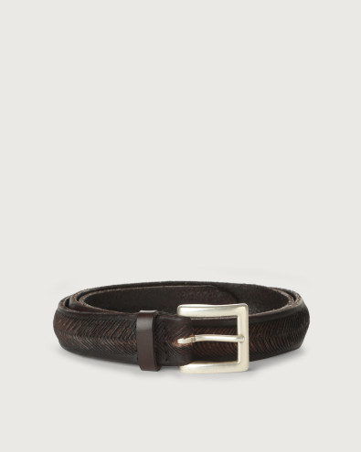 Masculine leather belt 2,5 cm