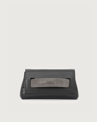 Gossip Nappa Chain leather clutch