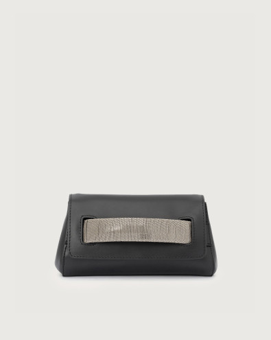 Gossip Nappa Chain leather clutch