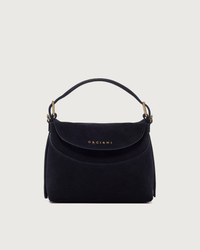 Nana Peach Small suede leather handbag with strap