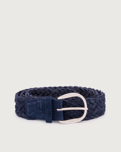 Suede Plot braided belt 3,5 cm