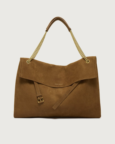 Venus Nabucco Large nubuck leather shoulder bag