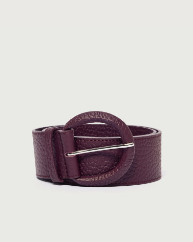 Soft covered buckle leather belt 5 cm