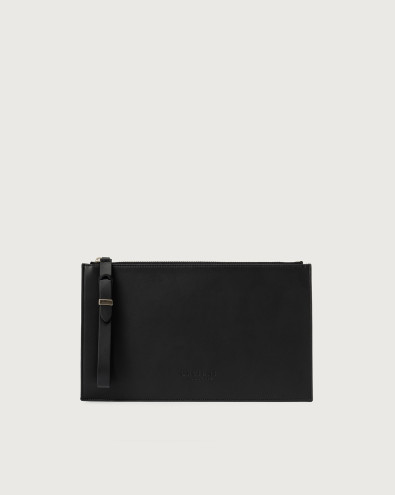 NoBuckle Alba leather pouch with wristband