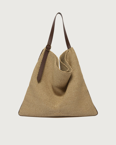 Todo Zanzibar Large fabric and leather shoulder bag