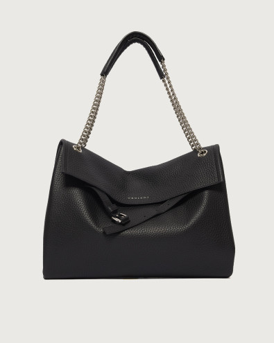 Venus Soft Midi grained leather shoulder bag