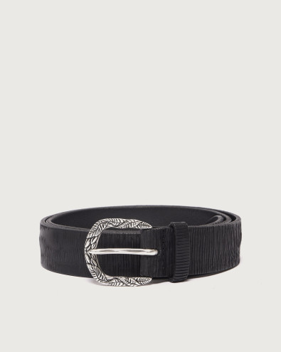 Blade leather belt 3,5 cm