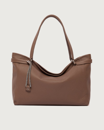 Virgo Soft Shopping leather shoulder bag