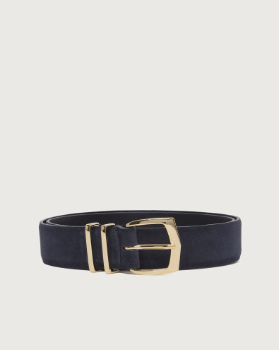 Basic Peach double loop leather belt 3,5 cm