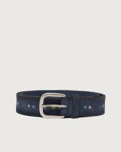 Hunting Asterisk suede leather belt 3,5 cm