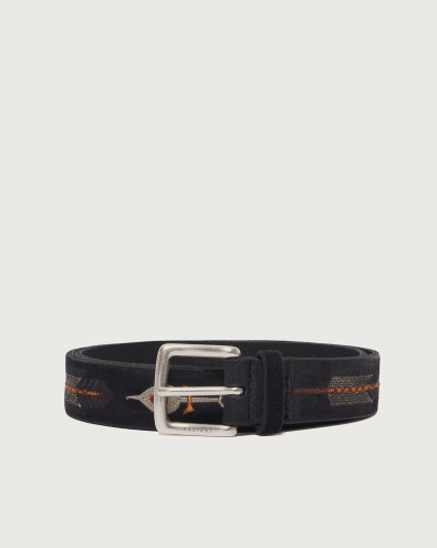 Hunting Cherokee suede leather belt 3,5 cm